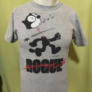 Rogue Status DTA Posse Felix Cat Men's Gray Shirt Size Small Johan Yo Esbensen R